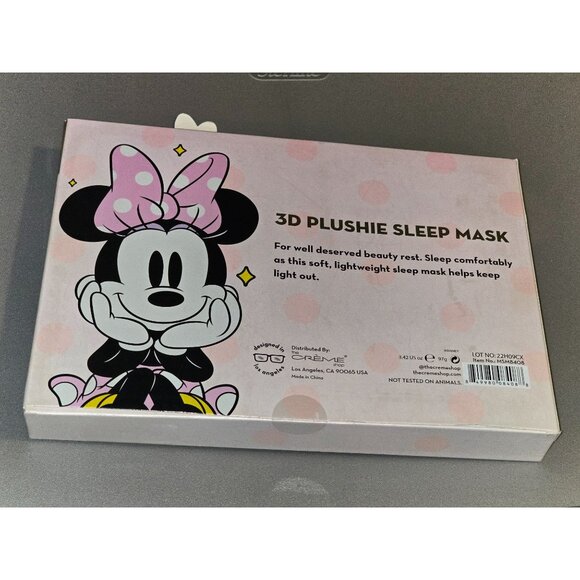 Disney Minnie Mouse 3D Plushie Sleep Mask By The Crème Shop - Picture 2 of 2